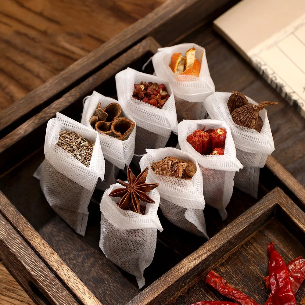 

Youpin 100pcs/lot Non-woven Tea Bag Disposable Soup Seasoning Tea Bag Decoction Gauze Bag Filter Tea Bag