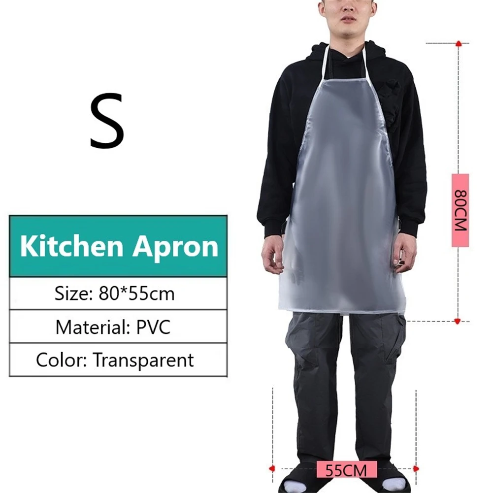 

1Pcs Waterproof Transparent PVC Long Apron Kitchen Baking Cooking Accessories Housework Restaurant Cleaning Tools Oilproof Apron