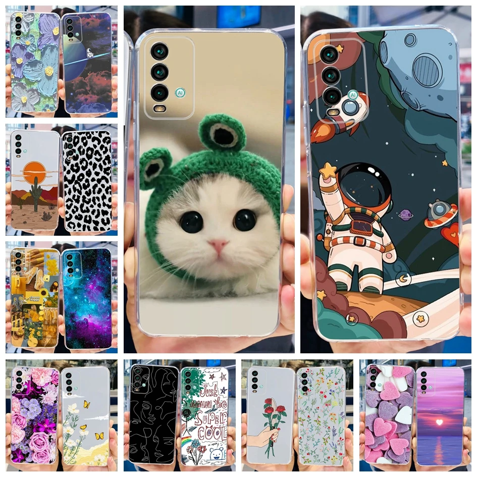 Чехол для Xiaomi Redmi 9 T 6,53 дюйма, прозрачная задняя крышка с милым астронавтом для Xiomi Redmi 9 T 9 t, чехол для Redmi9T 9 T, мягкий чехол для телефона