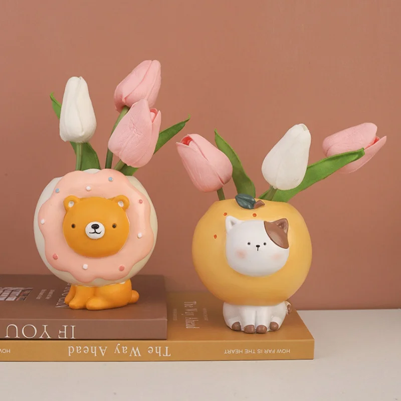 

Cartoon Animal Planter with Drainage Holes Flat Bottom Indoor Outdoor Flower Pots Planters Garden Pots Planters