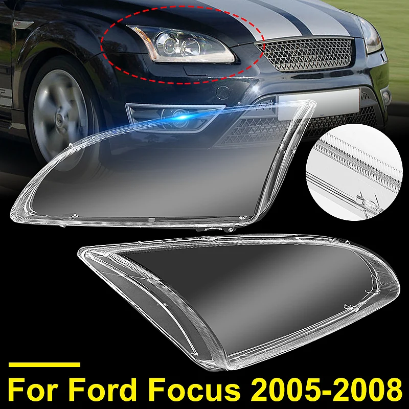 

1 пара, прозрачный чехол для передней фары автомобиля Ford Focus 2005 2006 2007 2008
