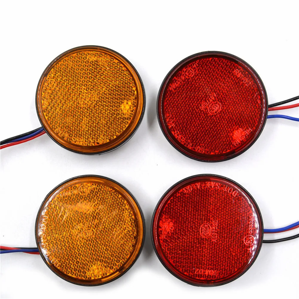 

24 LED Motorcycle Brake Light Warning Lamp Motorcycle Brake Light Reflective Light Brake Stop Lamp for Truck Trailer Motorcycle