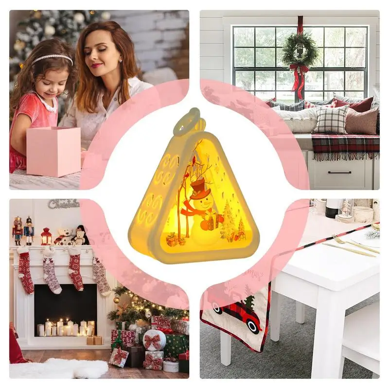 Зимний ночник рождественский домашний подвесной светильник теплый светящийся