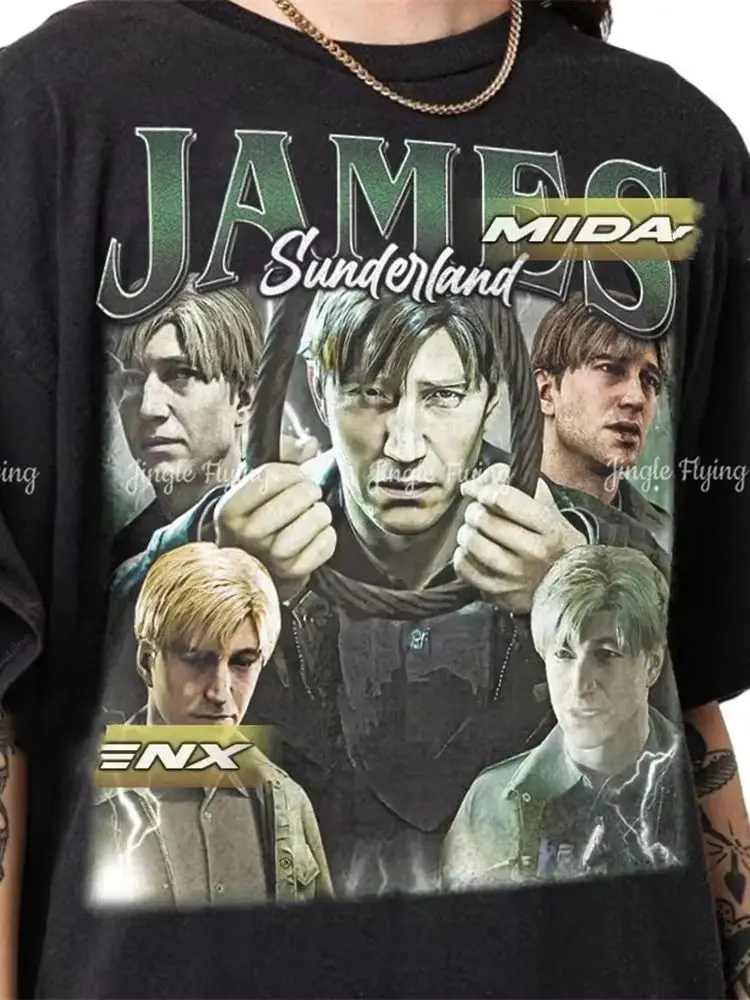 Лимитированная винтажная футболка James Sunderland Silent Hill 2 подарочная унисекс для