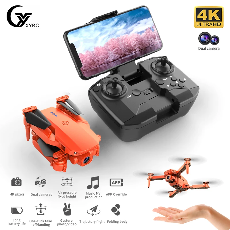 

Новый мини-Дрон K5 4K HD Двойная камера 2,4G Wifi FPV давление воздуха фиксированная высота складной Квадрокоптер RC вертолет подарки игрушки