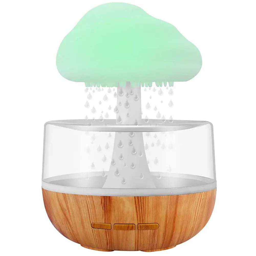 Desktop Regen Cloud Luchtbevochtiger Relax Aromatherapie Lamp Usb Regen Geluid Diffuser 280Ml Kleurrijke Nachtlampje Voor Thuis