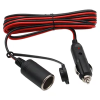 3m 12v 24v car cigarette lighter extension cable dustproof waterproof car battery terminal alligator clip socket adapter