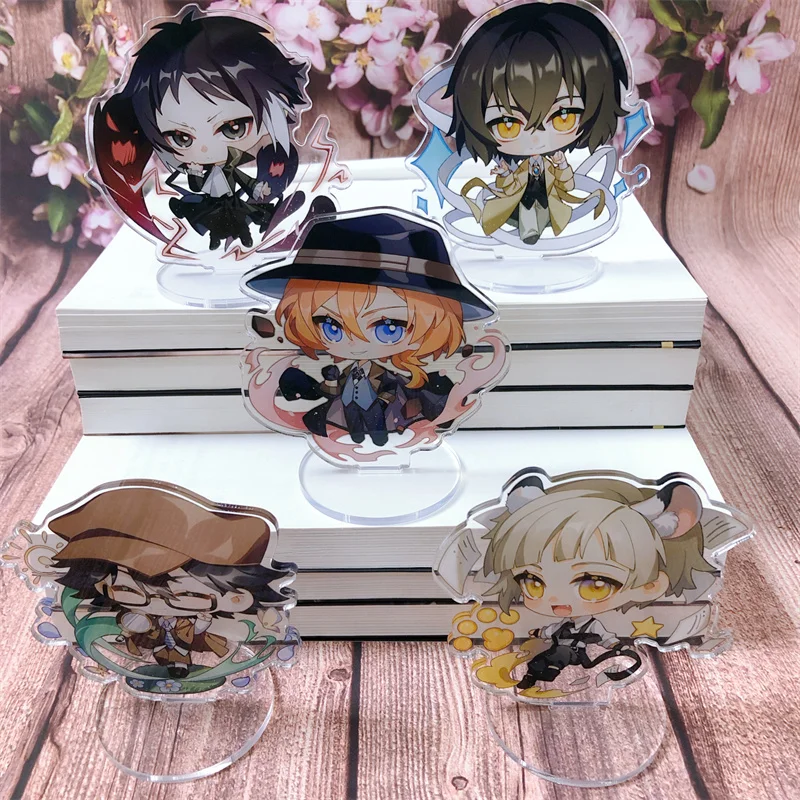 

Anime Bungo Stray Dogs Dazai Osamu Stand Plate Cartoon Cosplay Figure Character Acrylic Ornaments Prop