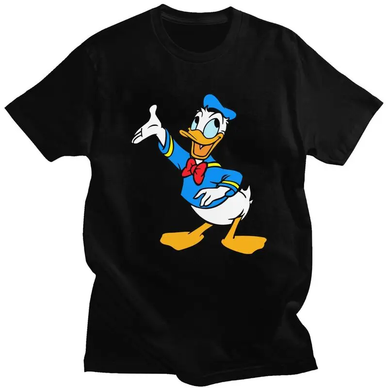Donald Duck Cartoon T Shirt Short Sleeved Cotton Tshirt Cool T-shirt Summer Tee Streetwear Cute Versatile Loose Fit Unisex Tops