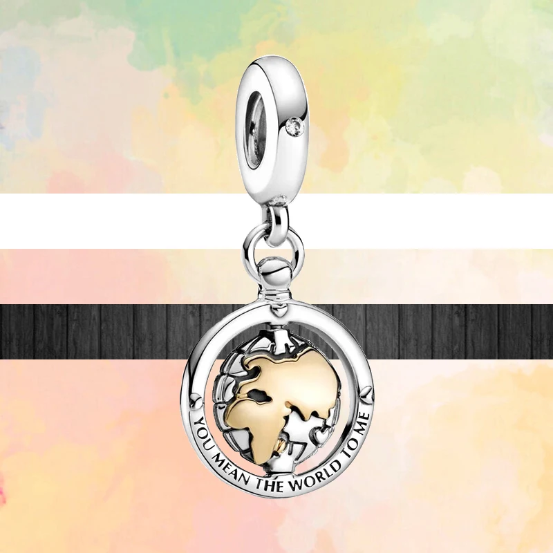 2022 г. золотой цвет Корона земли сердце свеча замок бусины подходят для