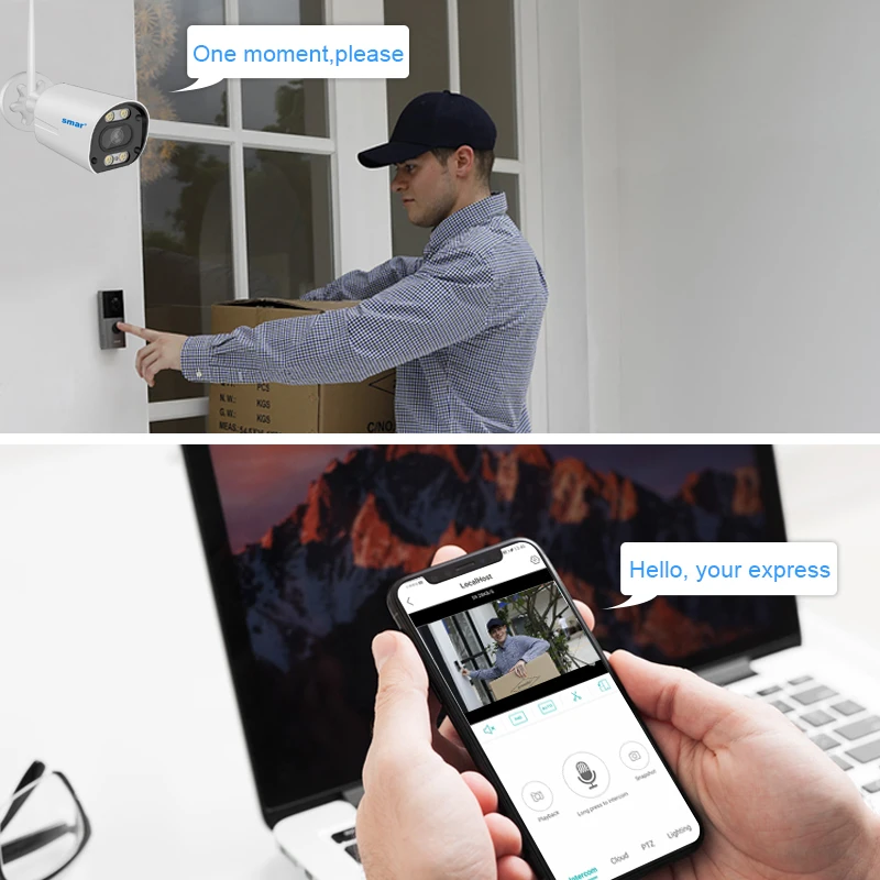 Беспроводная камера видеонаблюдения SMAR IP-камера безопасности 8 каналов H.265 HD 5 Мп