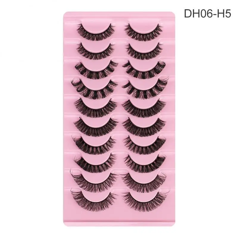 

Invisible band Lashes 10 Pairs 3D Faux Mink Lashes Natural short Transparent Terrier Lashes Clear Band Soft Eyelashes Extension