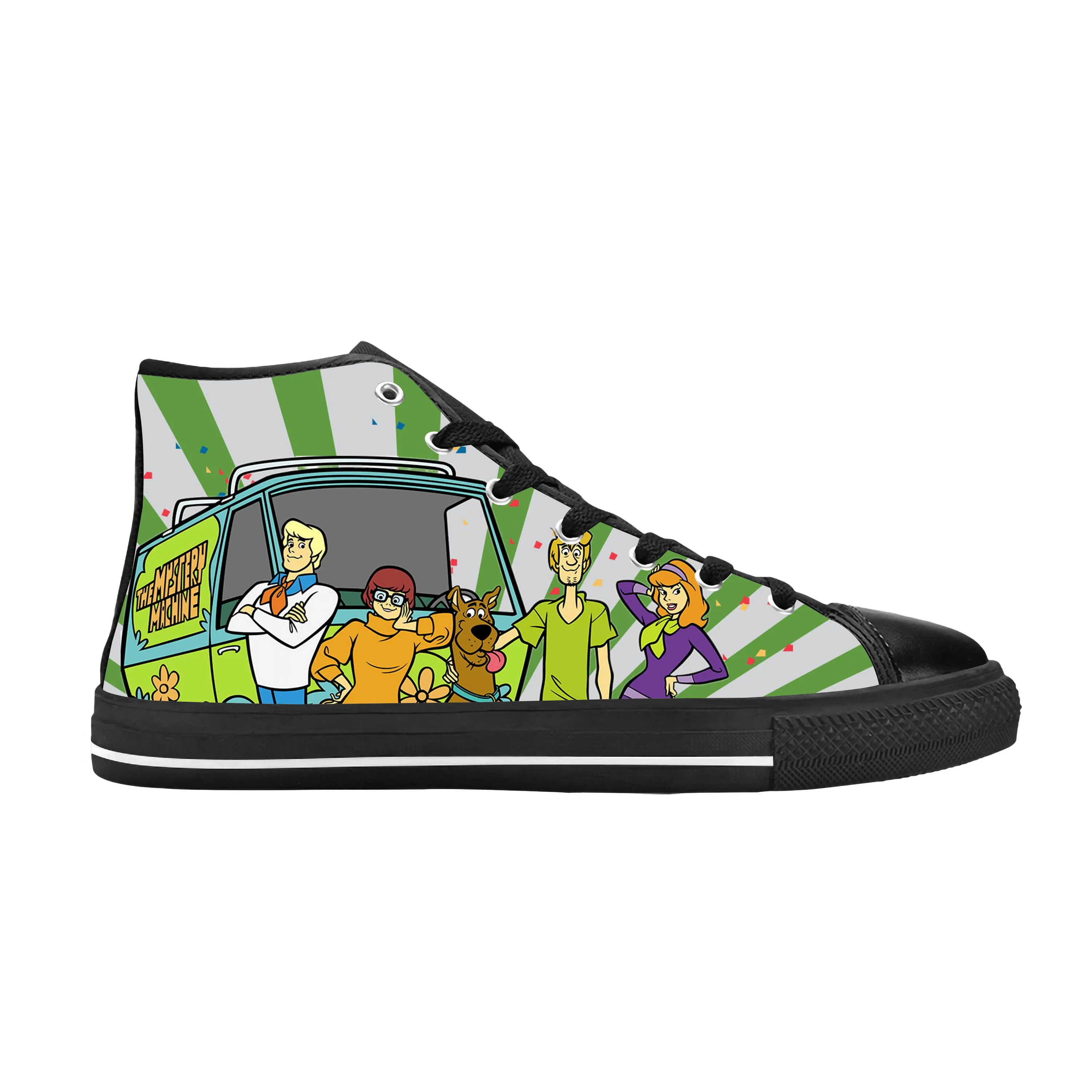 

Doo Anime Cartoon Manga Comic Dog Horror Scoobys Casual Cloth Shoes High Top Comfortable Breathable 3D Print Men Women Sneakers