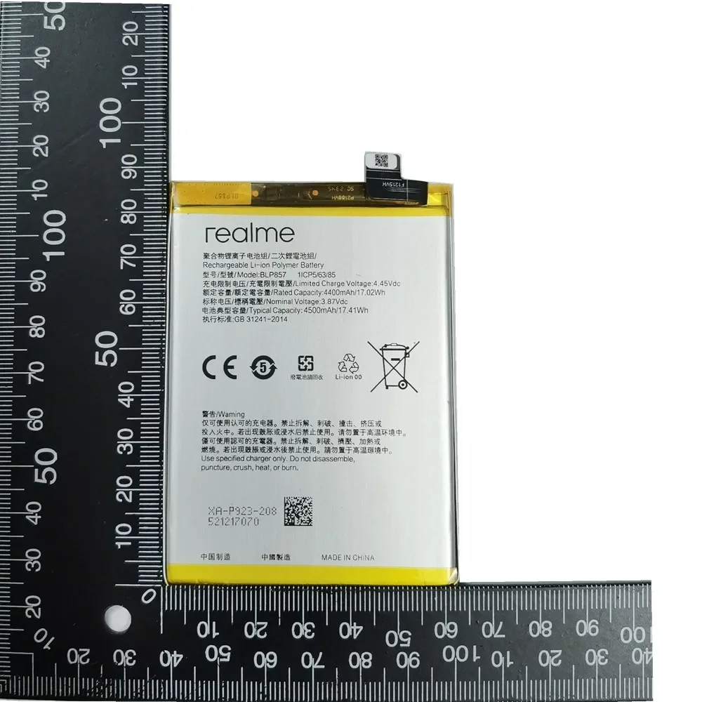 Оригинальный аккумулятор BLP857 для телефона OPPO Realme X7 Max 5G GT Neo Q3 Pro Carnival Edition RMX3142 RMX3031