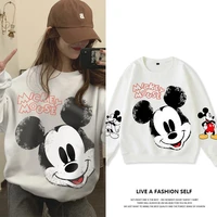 sweater mickey disney round neck sweater for men and women spring and autumn 2022 new loose letter top casual trend pullover