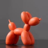 balloon dog figurines for interior home decor nordic modern resin animal figurine sculpture statue home living room decoration