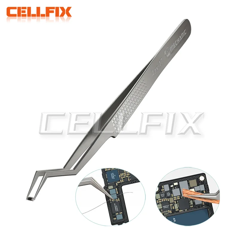 Пинцет MECHANIC Aax-17 для точного зажима оловянной проволоки нескользящий и