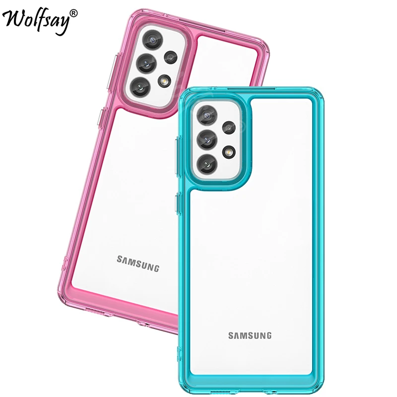 

Soft Transparent Case For Samsung Galaxy A73 5G Case Silicon Color Cover Samsung A73 5G Case For Samsung A73 A53 A33 A13 A23 M13