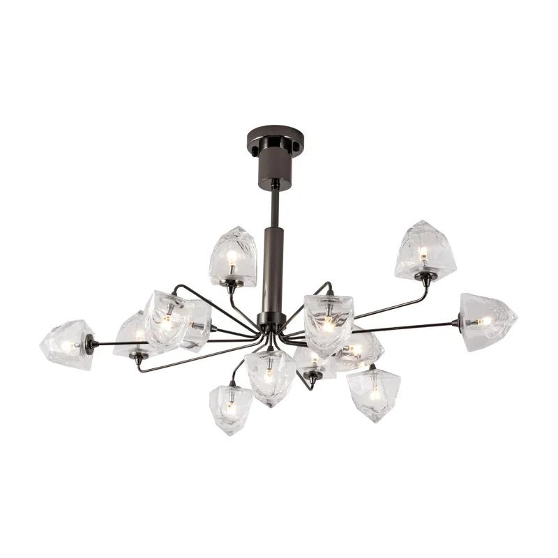 NordicTransparent Glass Interior Decoration Chandelier Modern Simple Dining Room Bedroom Living Study Coffee Shop Dining Diamond