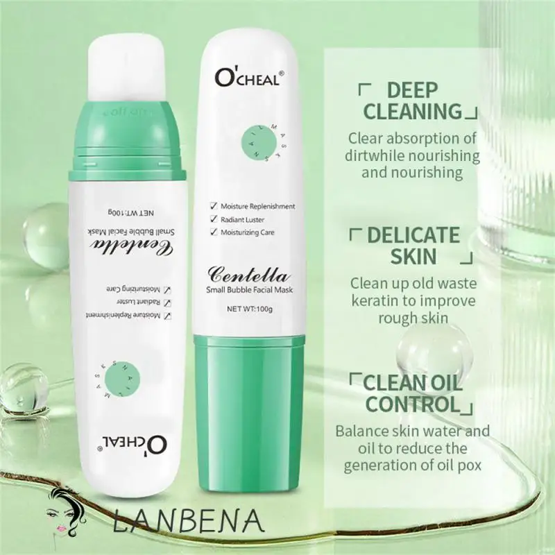 

Green Mask Featuring A Unique Silicone Brush Head Mud Mask Facial Mask Facial Skin Care Net Content 100g Cleansing Mask