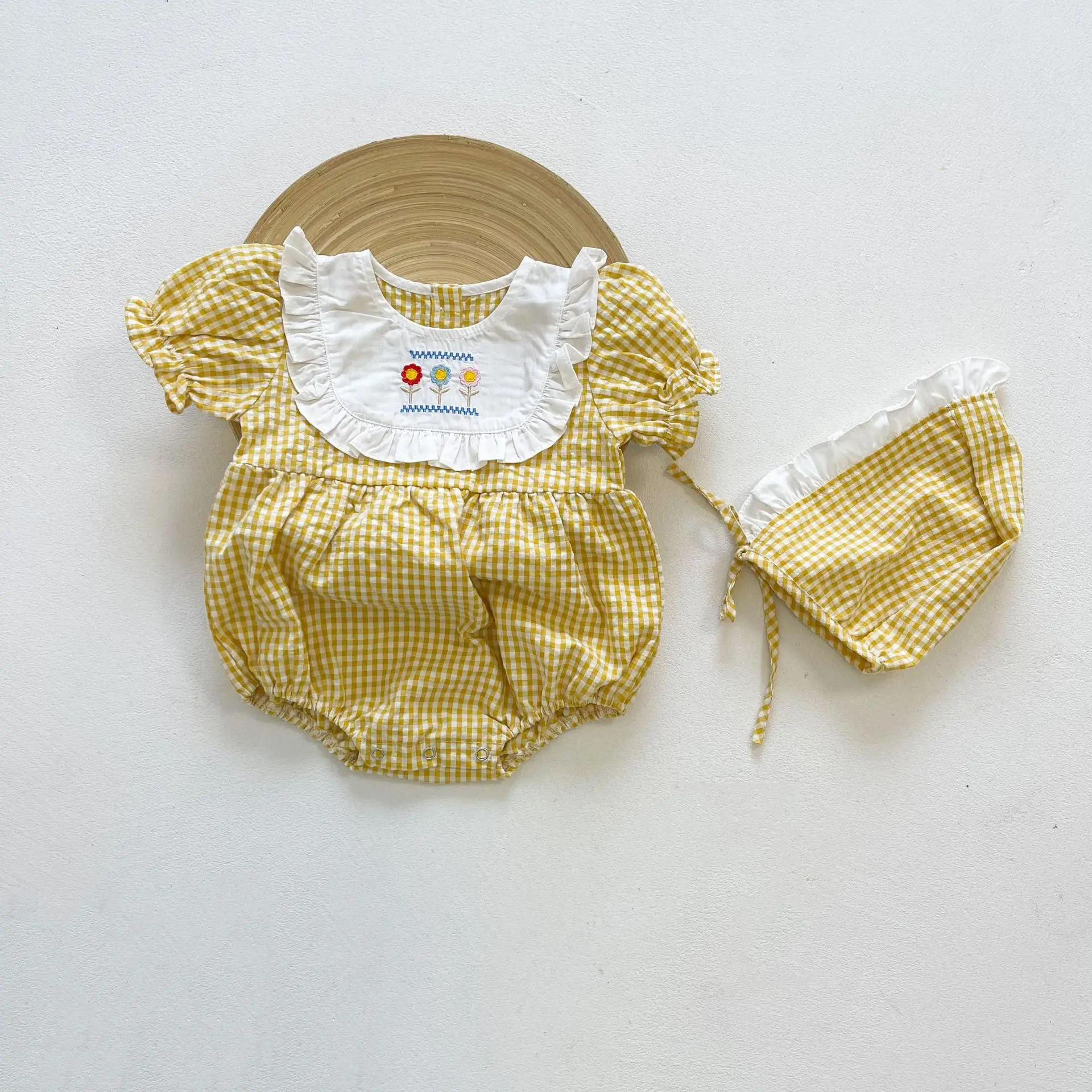 

Jumpsuit Baby Short Sleeved Fart Climbing Suit Skirt One-piece