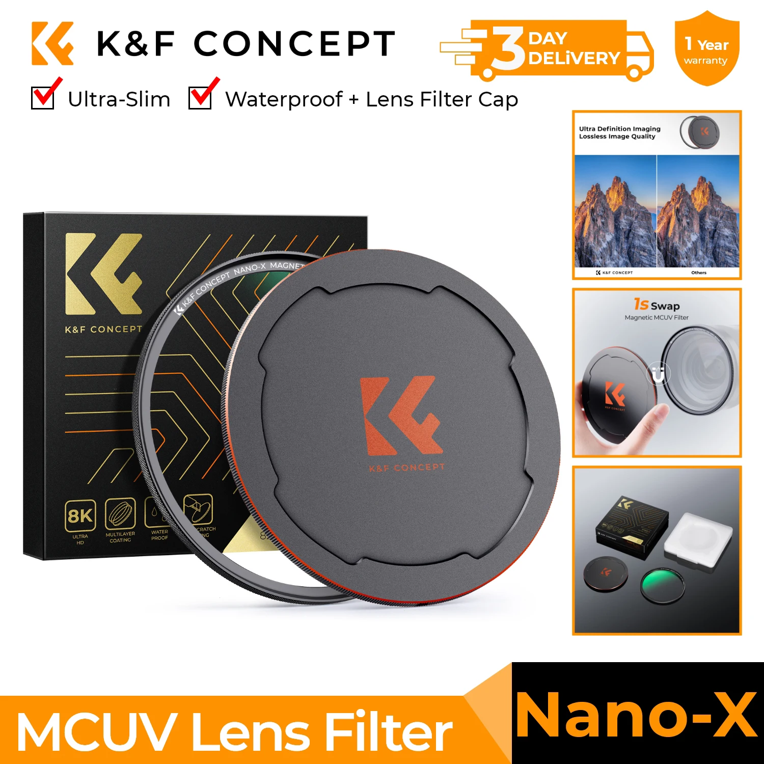 Магнитный фильтр K & F Concept 49 мм-82 мм MCUV