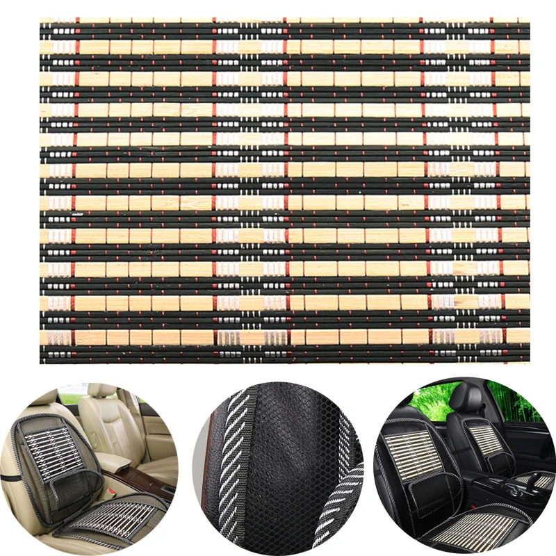 Universal Breathable Waist Massage Pad Car Seat Cushion Cooling Mat Conjoined Steel Bamboo Silk Mesh Back Lumbar |