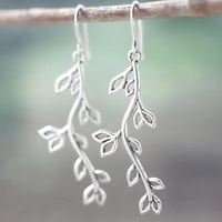 simple personality hollowed out leaves and branches long earrings womens fashion trend womens jewelry