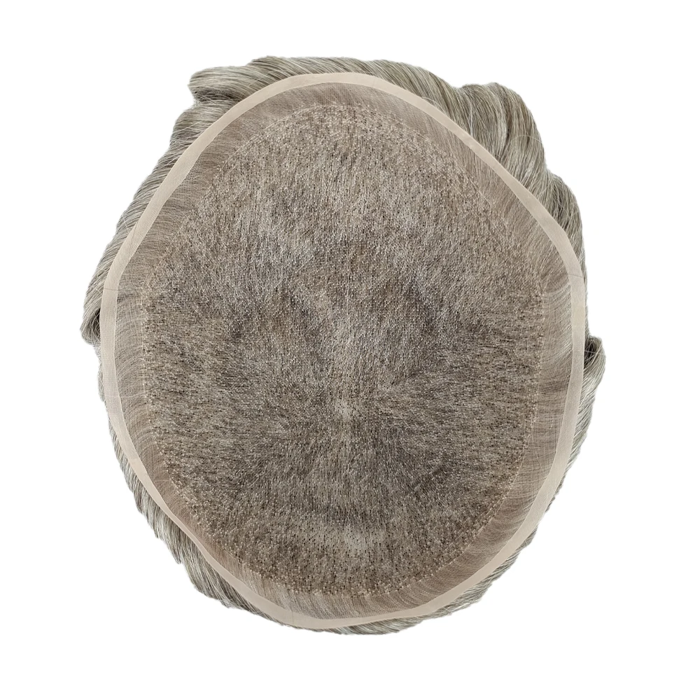 Парик для мужчин сменная система волос европейские человеческие волосы моно