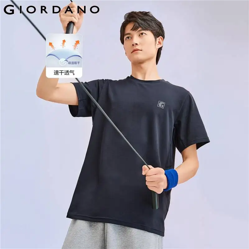 

Giordano Men T-shirts High-tech Quick Drying Short Sleeve Tee Mesh Lining Sport Caual Tshirts 01022387