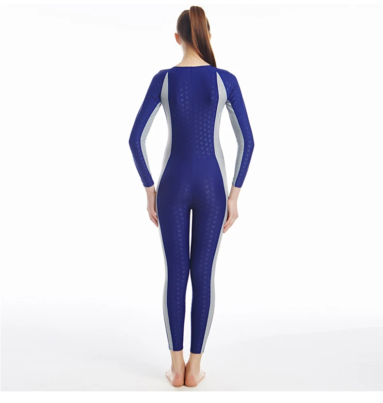 UPF 50+ Lycra One Piece SharkSkin Fabric Professional Swimsuit Rash Guard Full Body Quick-Drying Surfing Beach Wear Bathing Suit