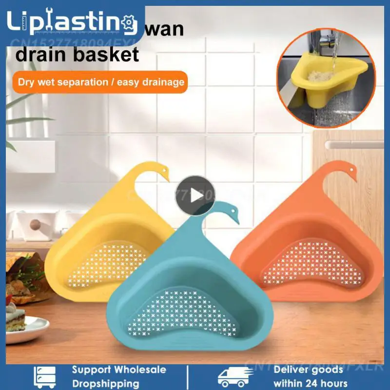 

Kitchen Leftover Sink Filter Hanging Drainage Basket Fruits Vegetables Non Perforated Drain Soap Garbage Filter Kitchen Gadget