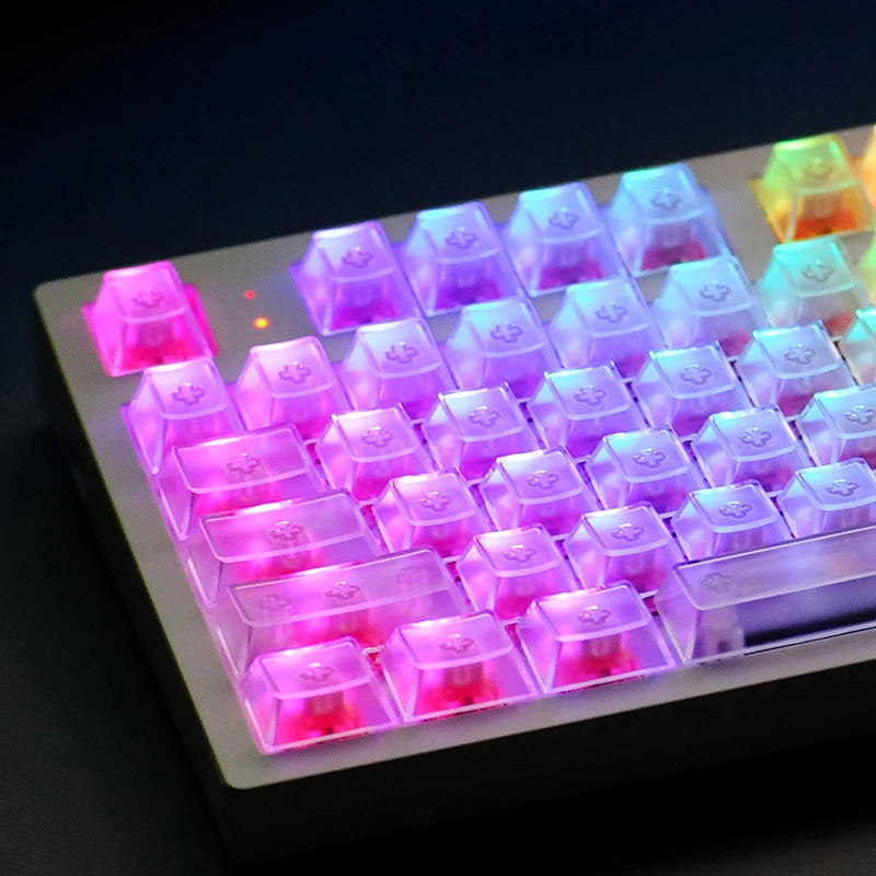 104 Transparent Blank Clear Keycaps OEM Profile ABS KeyCap For Mx Switch Mechanical Gaming Keyboard Backlit RGB Custom Key cap