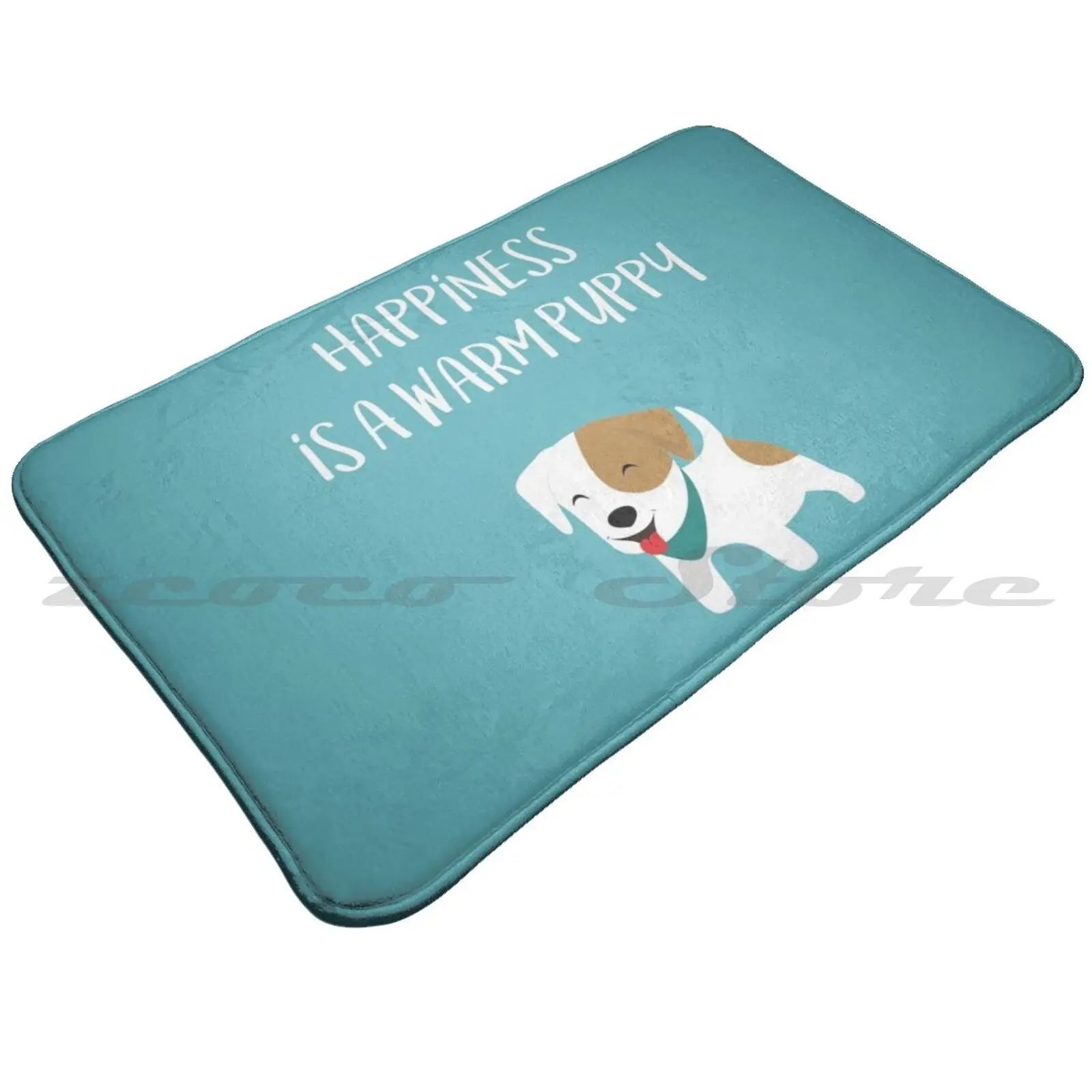 Мягкий коврик для щенка Happiness Is A Warm нескользящий двери с поглощением воды собаки