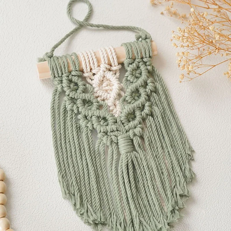 Гобелен настенный в богемном стиле макраме INS Плетеный домашний декор ручная