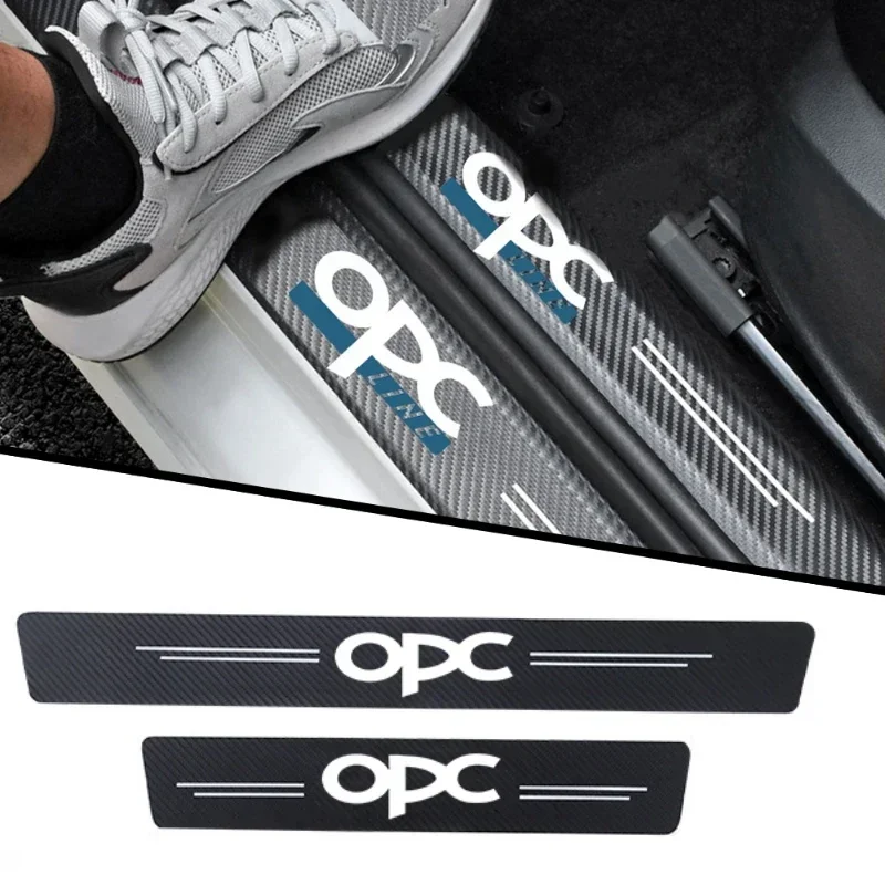 Защитная Наклейка на порог автомобиля для Opel OPC Line Astra H G J K F Zafira A Corsa B C D Mokkav Insignia