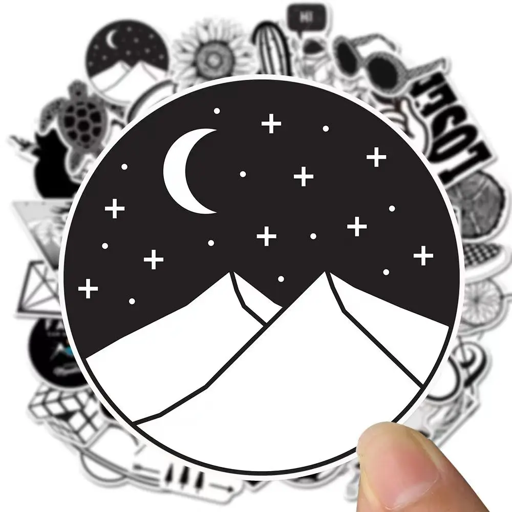 

Black Color Stickers Cartoon Stickers Graffiti Stickers DIY Notebook Phone Case Skateboard Decoration Stickers Decals Stickers