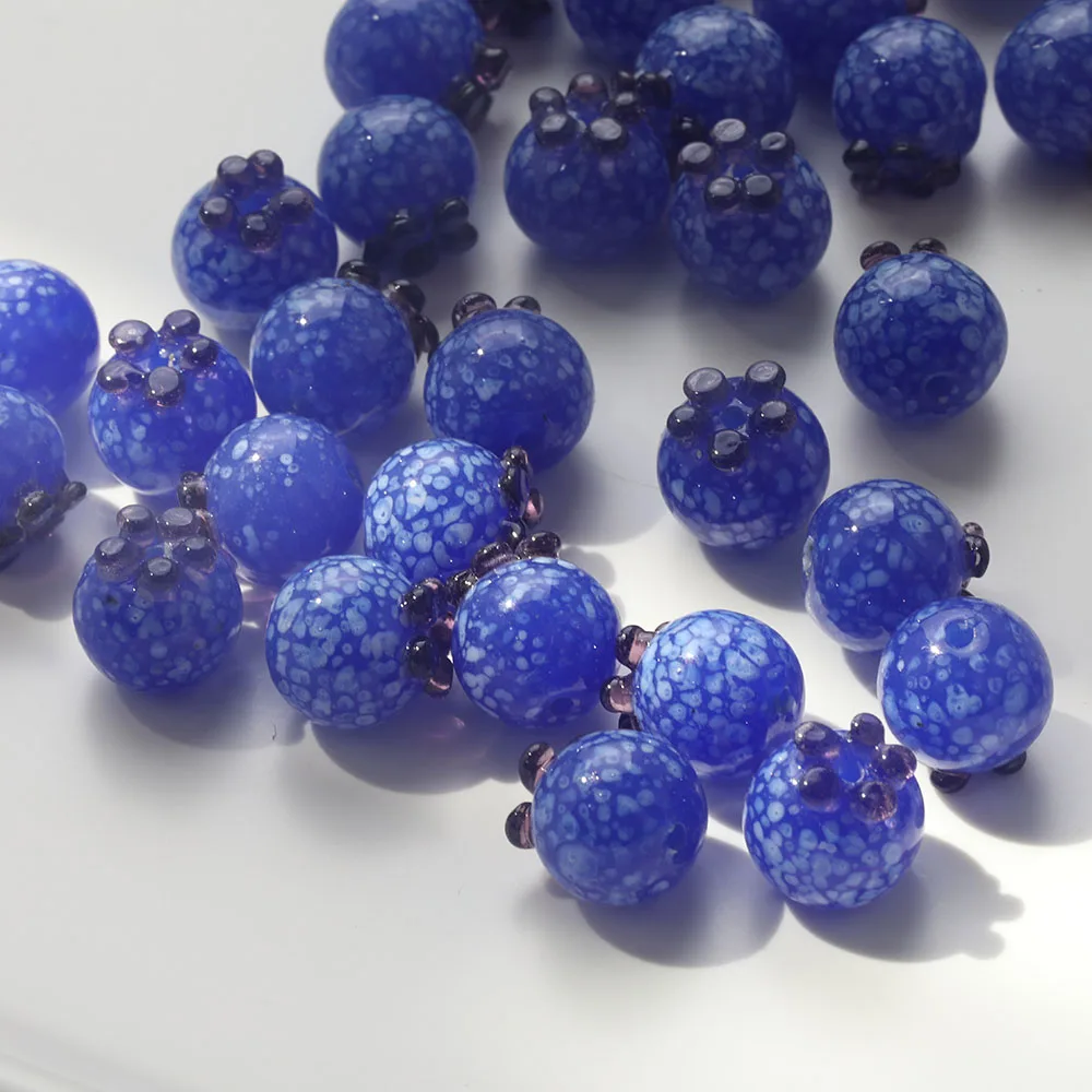 4 шт. стеклянные бусины в форме черники для изготовления ювелирных изделий