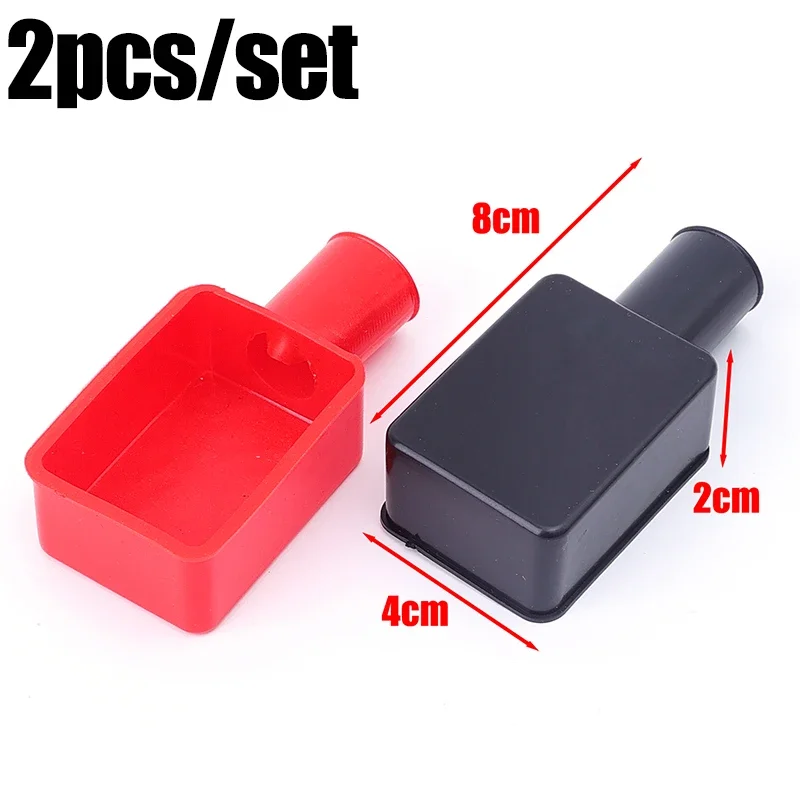 

Набор защитных чехлов для клемм автомобильного аккумулятора, мягкие пластиковые изоляционные колпачки для положительного отрицательного столба, пыленепроницаемая, коррозионная стойкость
