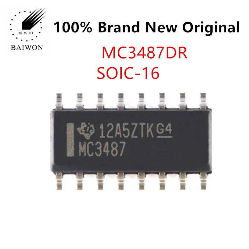

100% Оригинальные интегральные микросхемы MC3487DR SOIC-16 четырехъядерный чип драйвера дифференциальной линии