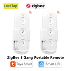 Tuya Smart Life ZigBee 3,0 3 пульта дистанционного управления Tuya Zigbee Hub не требуется ограничение для управления домашним устройством умный дом беспроводной переключатель