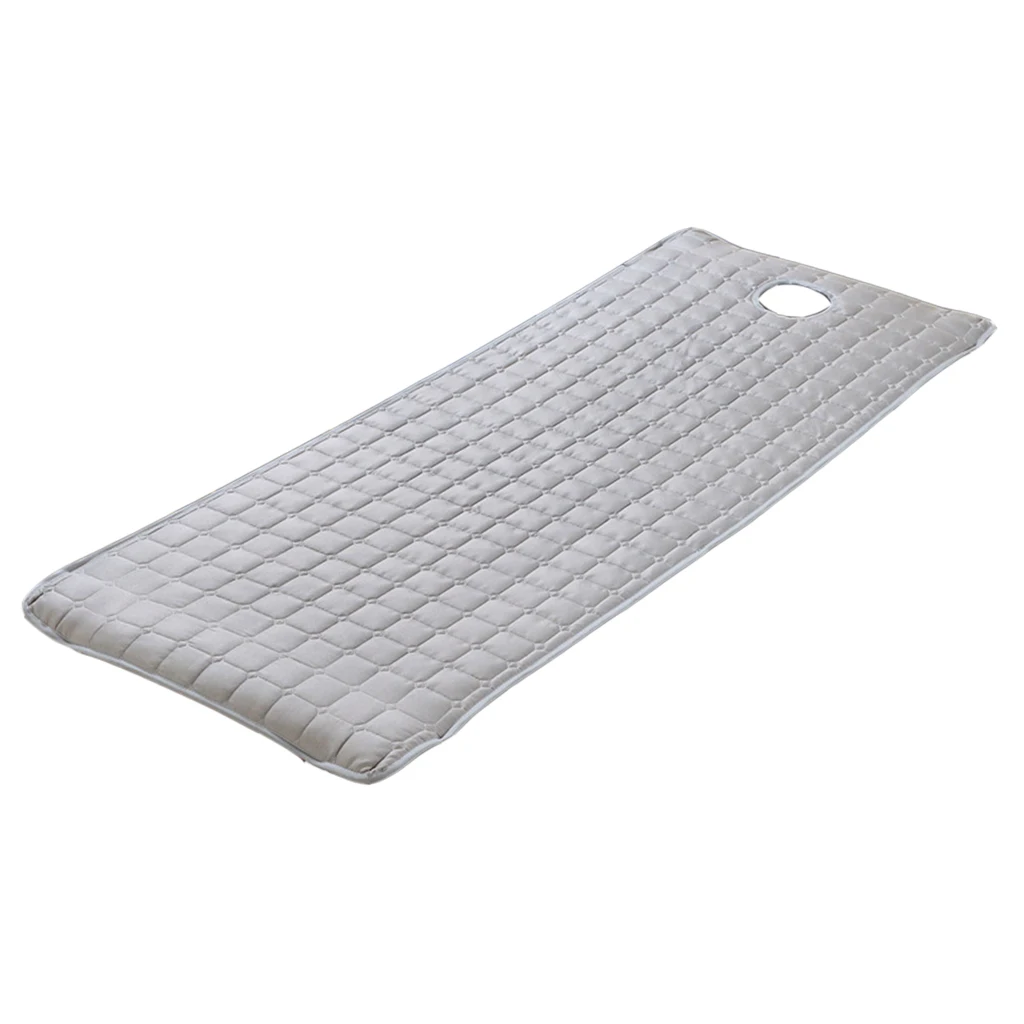 

2pc Massage Table Sheet with STAY BAND & FACE HOLE 190x80cm Beauty Bed Cover Grey