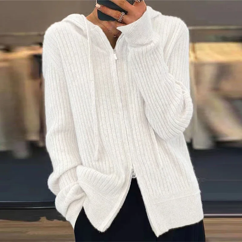Осенне-зимние толстовки свитер кардиган женское модное пальто с длинными