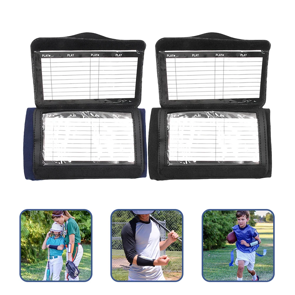

2 Pcs Wristband Football Playbook Tackle Brace Multifunction Youth Touch Polyester Flag Equipment