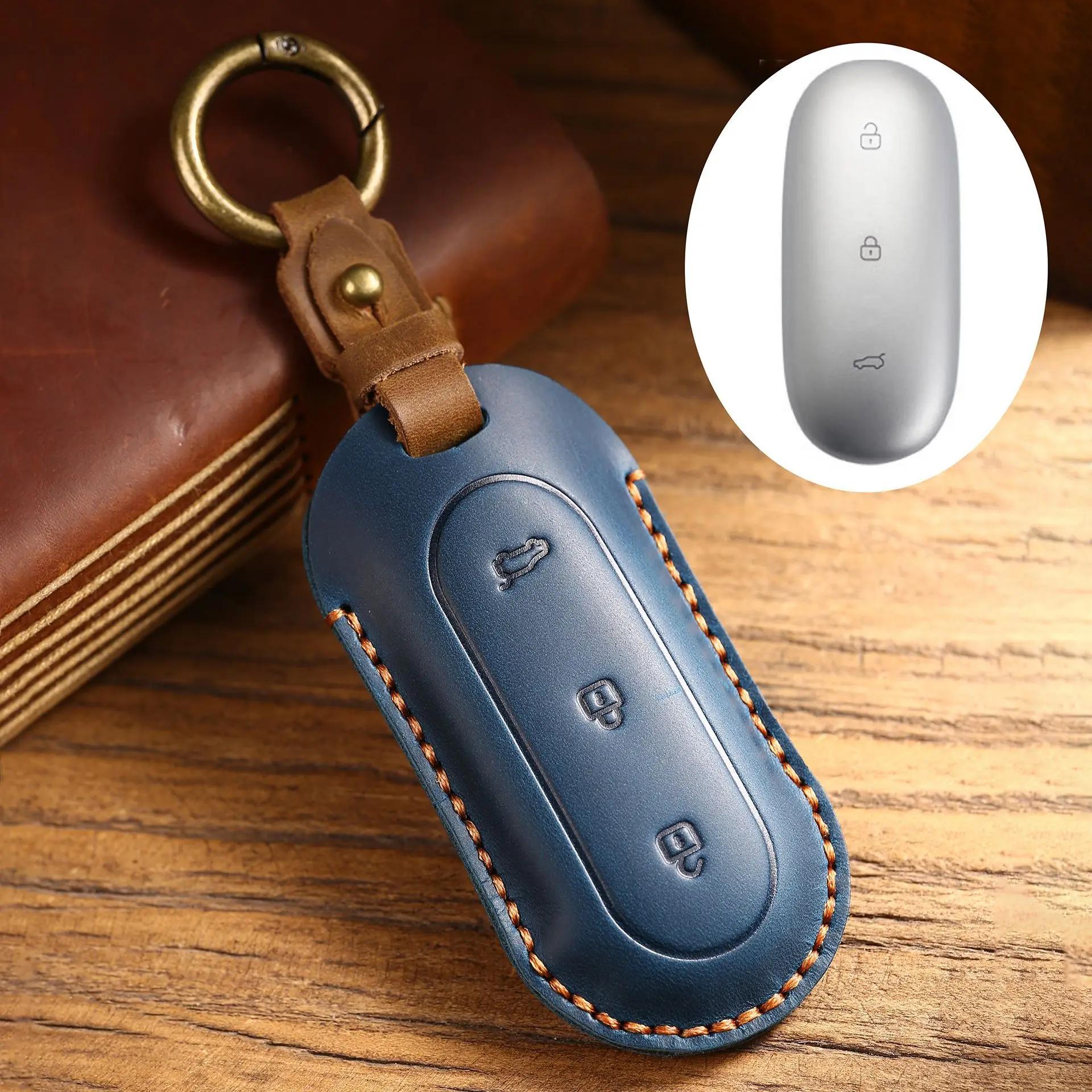 

Для ведущего идеального LiXiang L7 L8 L9 2022 2023 Кожаный Автомобильный брелок для lixiang one L9 L8 L7