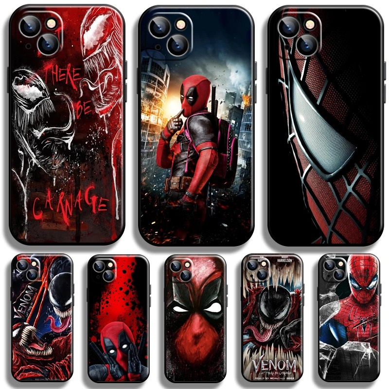 

Venom Spiderman Deadpool For Apple iPhone 13 12 11 Pro 12 13 Mini X XR XS Max SE 5 6 6s 7 8 Plus Phone Case TPU Silicone Cover