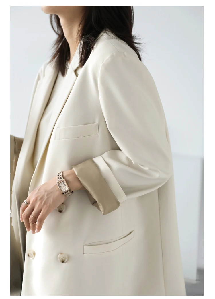 CHIC VEN Autumn New Fashion Women's Blazer Casual College Style Solid Color Office Lady Coat Long Sleeve Loose Women Clothes Top