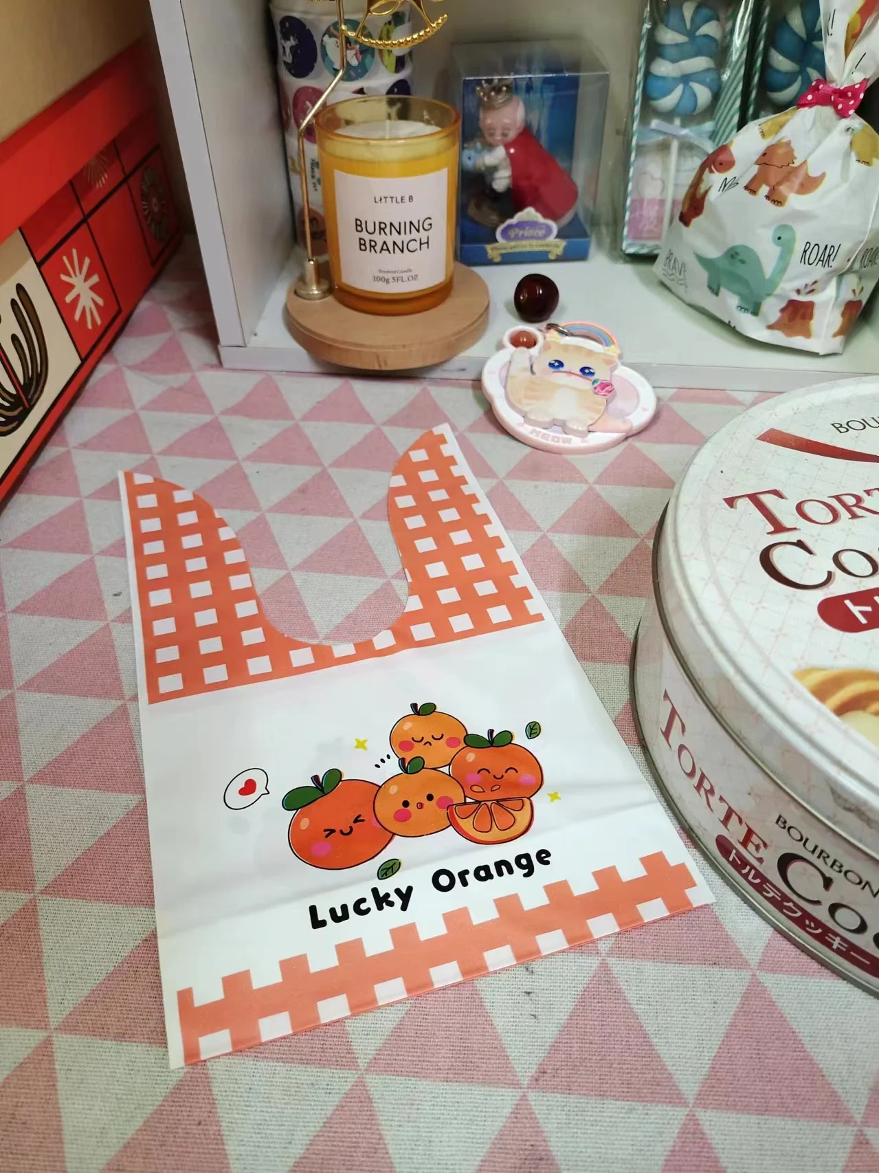 10 шт. милая сумка с заячьими ушками и фруктами подарочная пластиковая для конфет