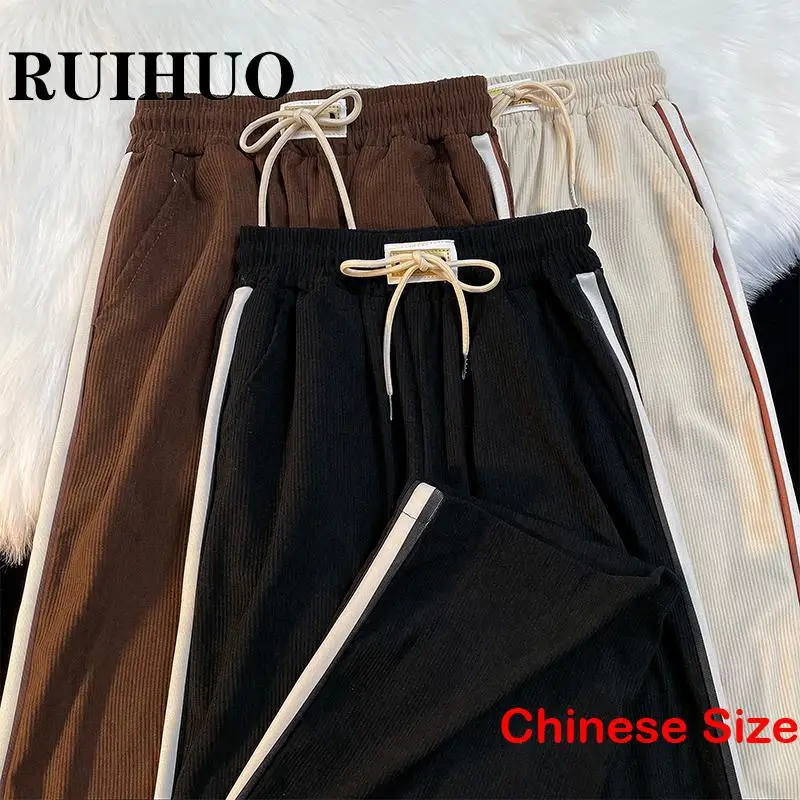 

RUIHUO Casual Straight Pants Men Clothings Japanese Fashion Joggers Mens Pants Chinese Size 2XL 2023 Spring New Arrivals