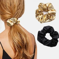 women scrunchies elastic hair ties girls hairband rubber bandgold black hair rope ponytail holder ladies headbands headwear